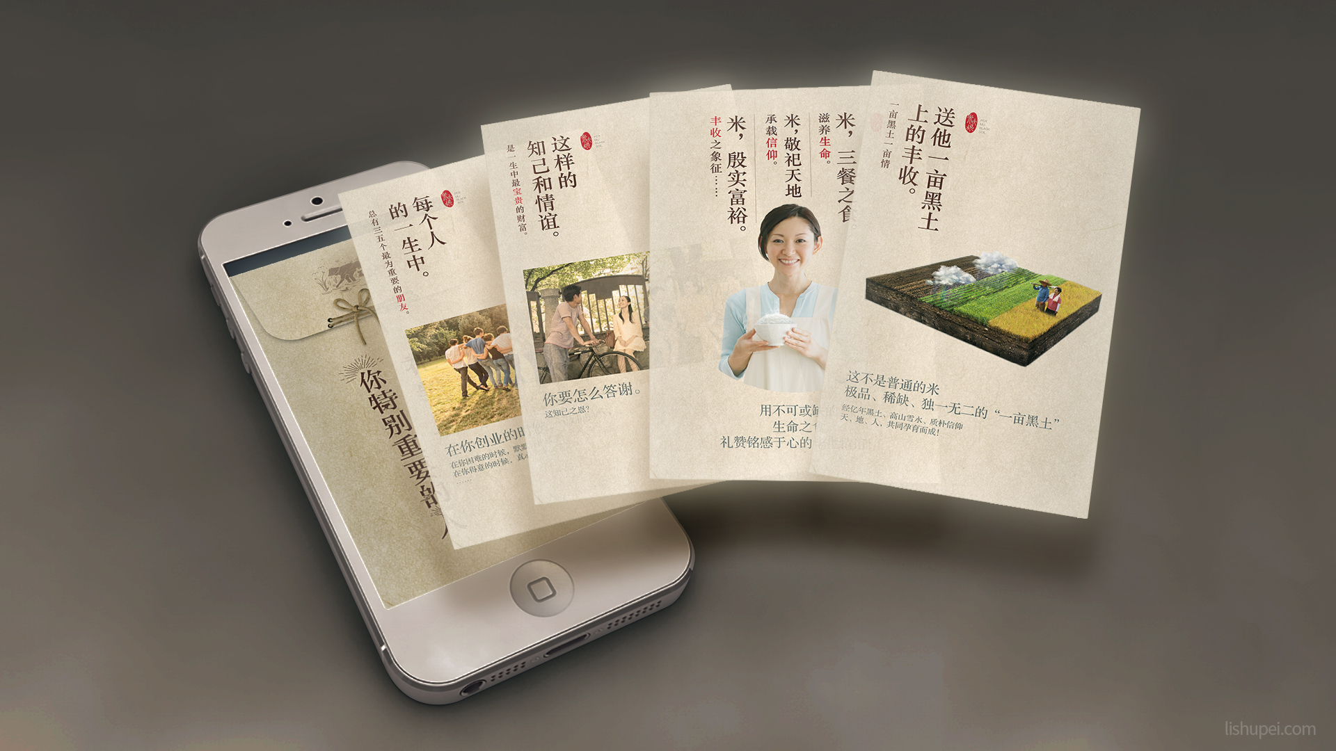 一亩黑土H5作品集用效果图